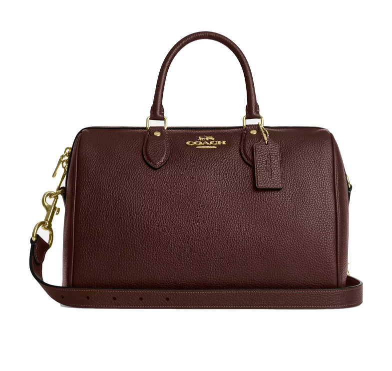 Coach Women's Rowan Large Satchel Bag Gold/Maple