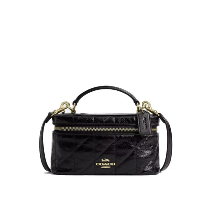Coach Women's Rainer Crossbody Bag 18 With Quilting Gold/Black