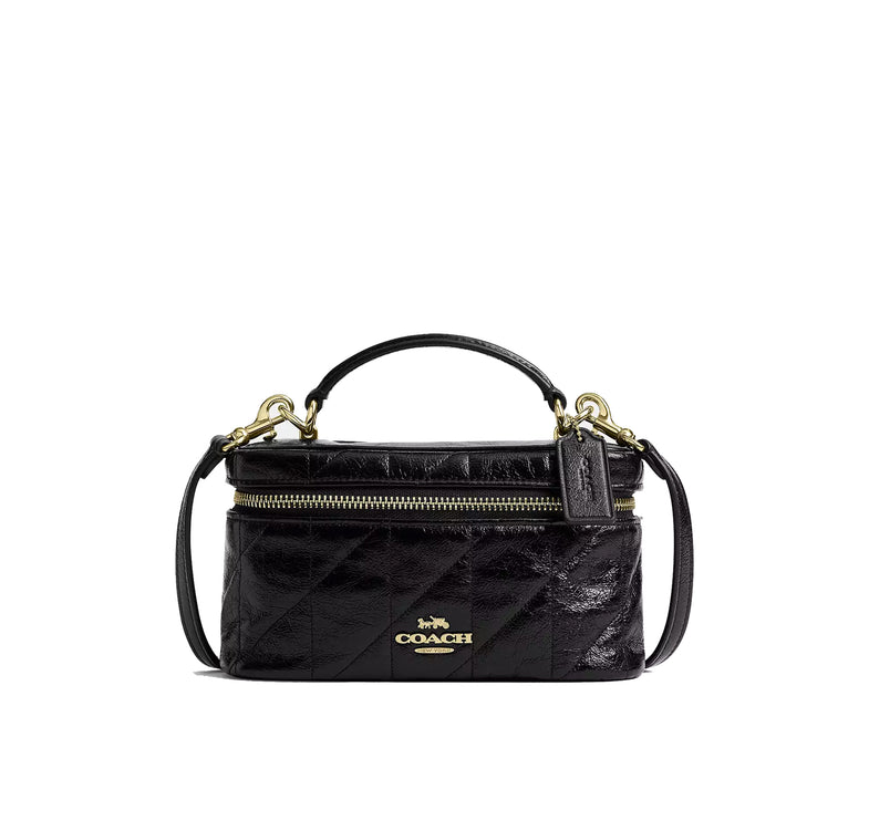Coach Women's Rainer Crossbody Bag 18 With Quilting Gold/Black