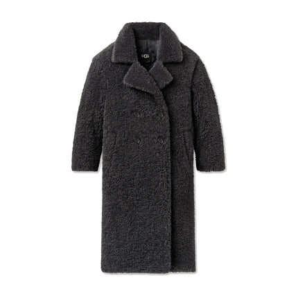 UGG Women's Gertrude Long Teddy Coat II Ink