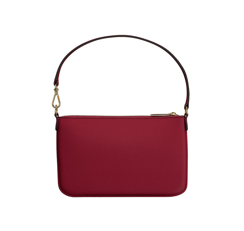 Michael Kors Women's Jet Set Small Pebbled Leather Convertible Wristlet Cherry