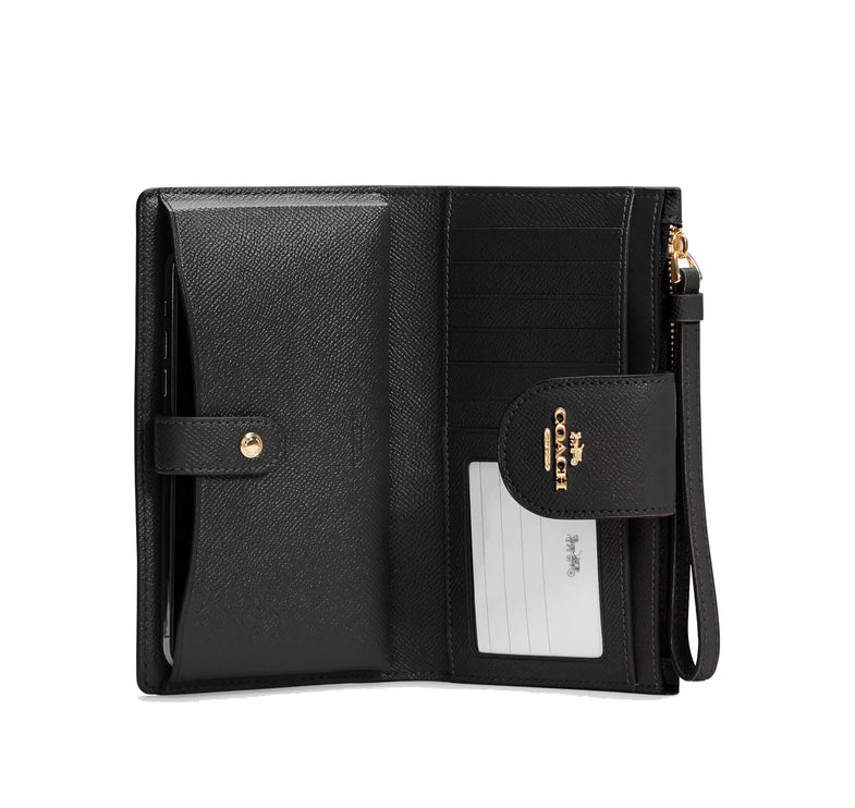 Coach Women's Phone Wallet Gold/Black