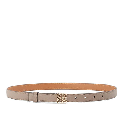 Loewe Women's Anagram Belt in Pebble Grain Calfskin Sand/Gold