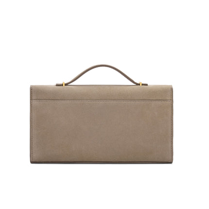 DeMellier London Women's The Vancouver Clutch Light Taupe Suede