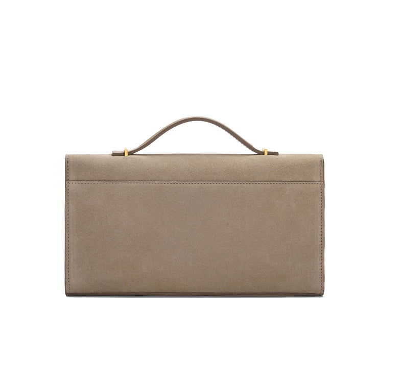 DeMellier London Women's The Vancouver Clutch Light Taupe Suede