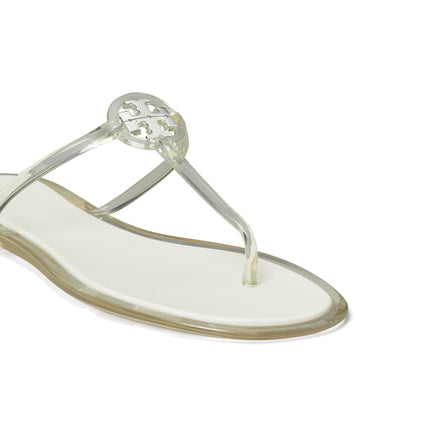Tory Burch Women's Mini Miller Jelly Sandal Clear/Silver