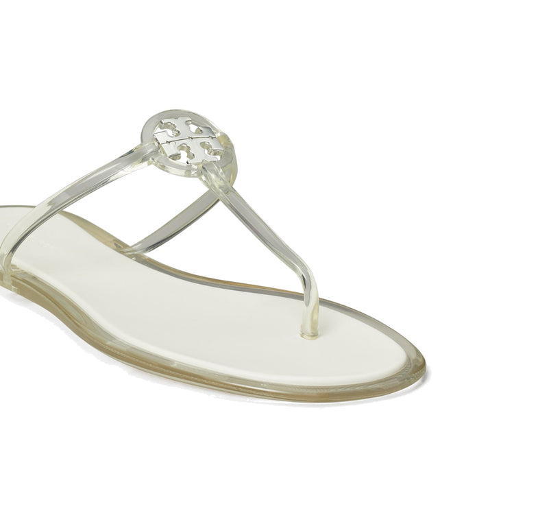 Tory Burch Women's Mini Miller Jelly Sandal Clear/Silver
