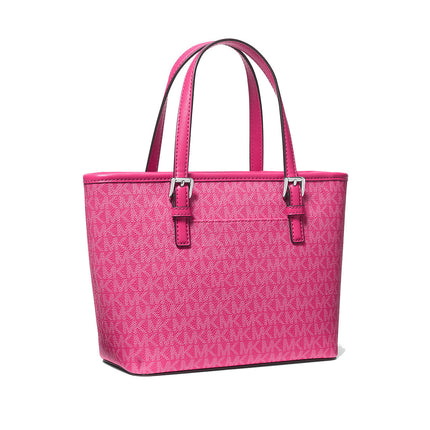Michael Kors Women's Jet Set Travel Extra Small Logo Top-Zip Tote Bag Dragonfruit