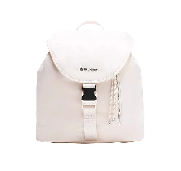 lululemon Unisex Drawstring Bucket Backpack 10L Light Ivory/Silver