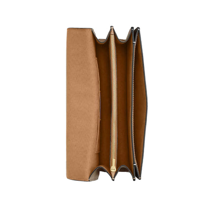 Coach Women's Klare Envelope Crossbody Bag In Blocked Signature Canvas Gold/Walnut/Tan