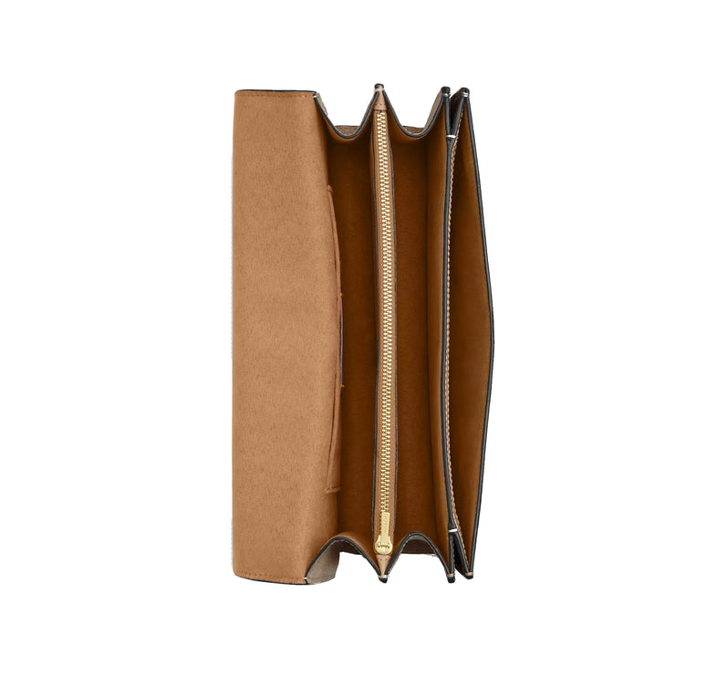 Coach Women's Klare Envelope Crossbody Bag In Blocked Signature Canvas Gold/Walnut/Tan