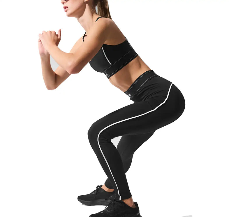 alo Women's Airlift High-Waist Suit Up Legging Black/White