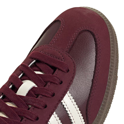 Adidas Samba OG Shoes Maroon/Off White/Gum JR8844