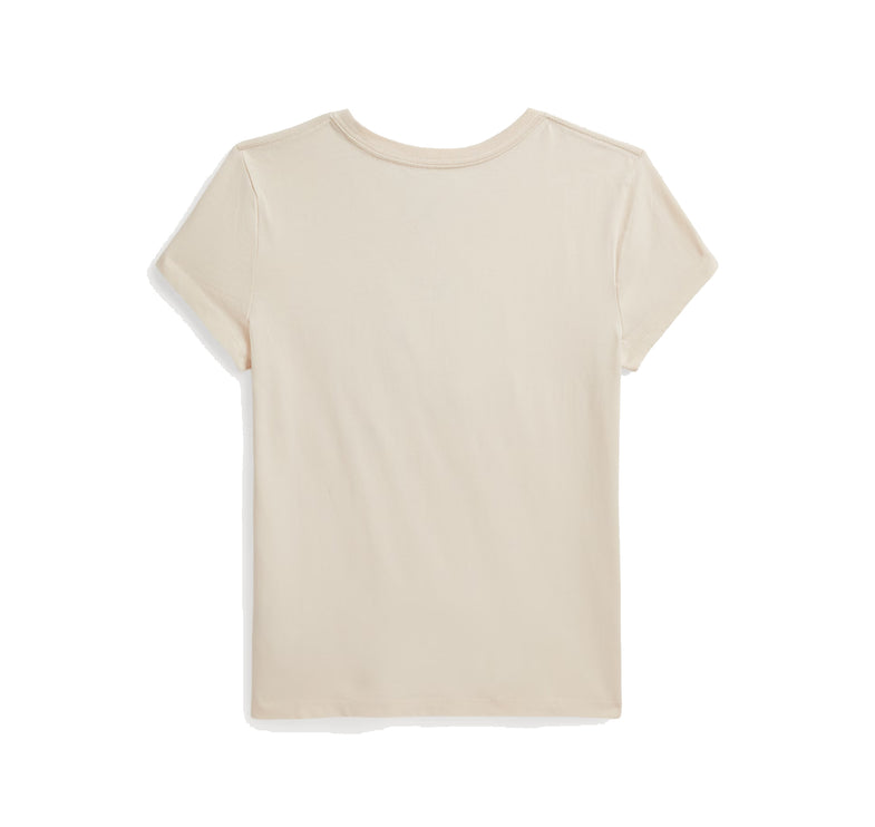 Polo Ralph Lauren Girl's Patchwork Polo Bear Cotton Jersey Tee Guide Cream