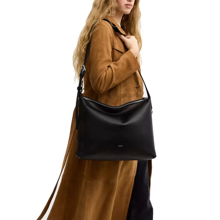 Coach Unisex Mott Messenger Bag 38 In Loved Leather Black/Light Tan