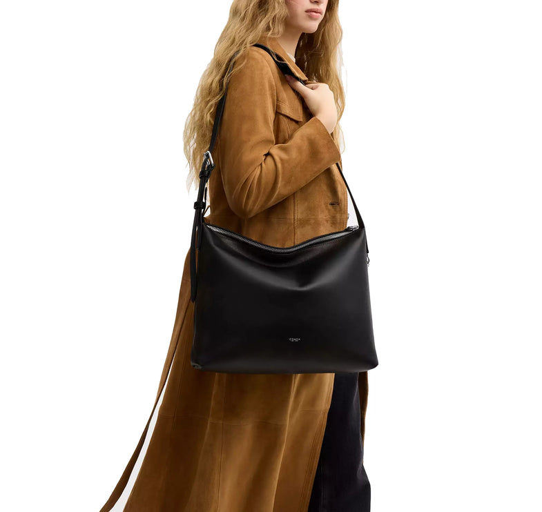 Coach Unisex Mott Messenger Bag 38 In Loved Leather Black/Light Tan