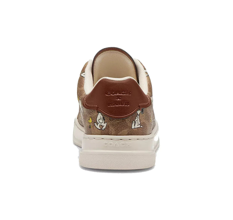 Coach Men's Coach X Peanuts High Line Sneaker In Signature Canvas With Snoopy Print Tan