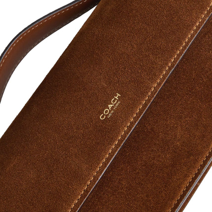 Coach Women's New York Elora Top Handle Crossbody Bag Brass/Warm Brown