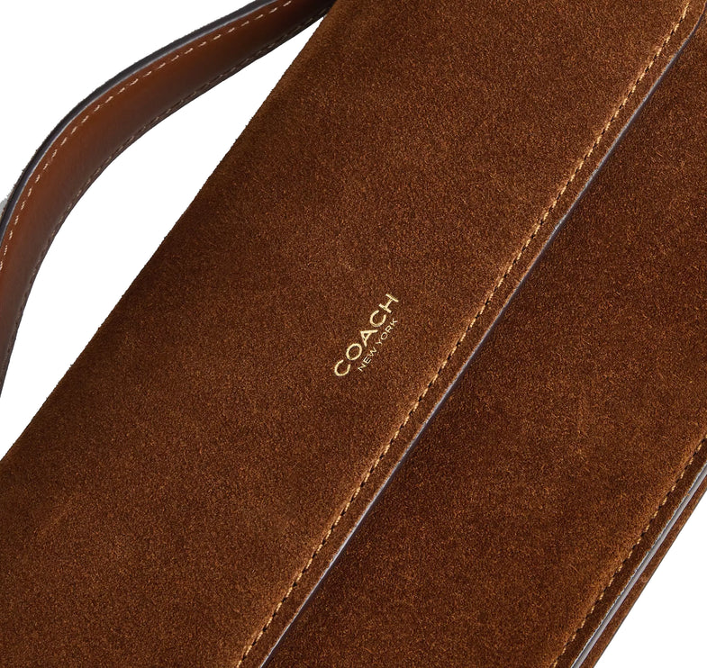 Coach Women's New York Elora Top Handle Crossbody Bag Brass/Warm Brown