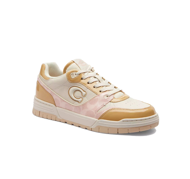 Coach Women's Soho Sneaker With Patent Signature Candy Pink/Light Beige