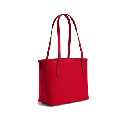 Coach Women's Small City Tote Bag Gold/Bold Red