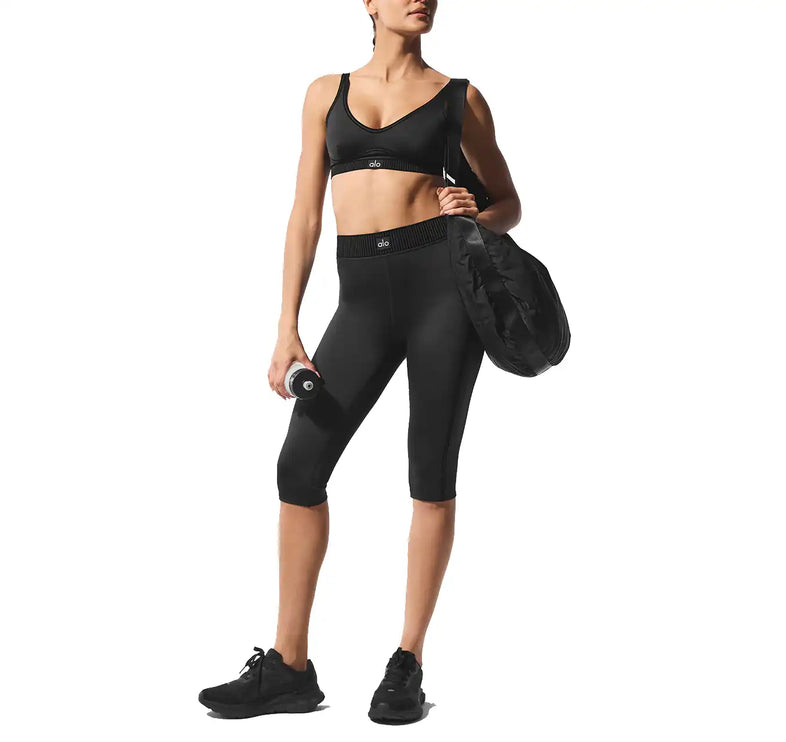 alo Women's Airlift High-Waist Line Up Capri Black