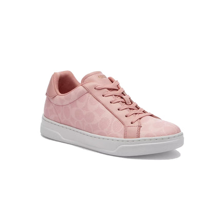 Coach Women's High Line Sneaker In Signature Canvas Pink/Multi
