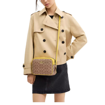 Coach Women's Jamie Camera Bag In Signature Canvas Gold/Tan/Yellow