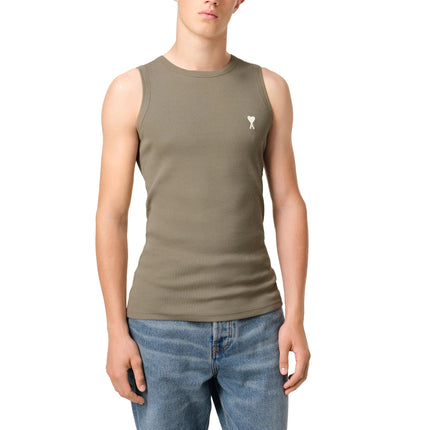 AMI Alexandre Mattiussi Unisex Rib Ami De Coeur Tanktop Laurel