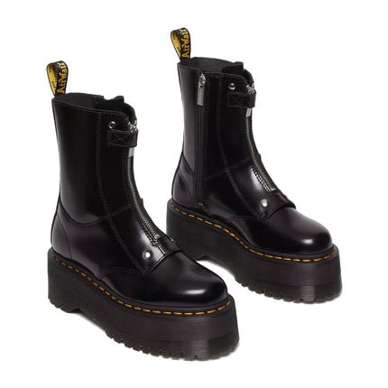 Dr. Martens Women's Jetta Hi Max Buttero Leather Platform Boots Black