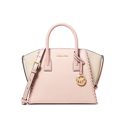 Michael Kors Women's Avril Small Leather Satchel Powder Blush Multi