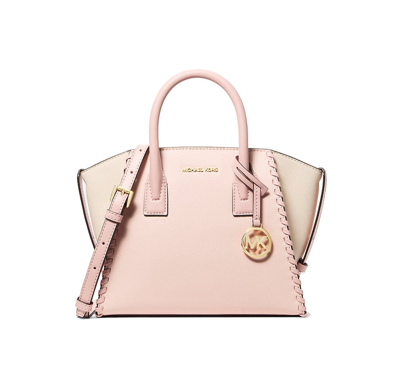Michael Kors Women's Avril Small Leather Satchel Powder Blush Multi