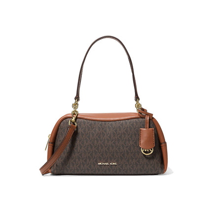 Michael Kors Women's Cecily Small Signature Logo Shoulder Bag Brown