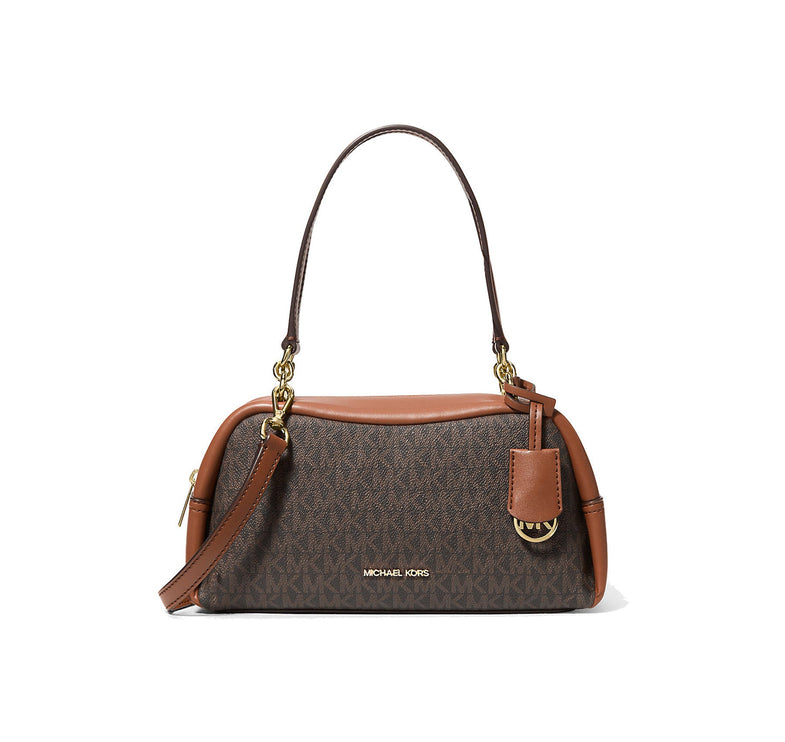 Michael Kors Women's Cecily Small Signature Logo Shoulder Bag Brown