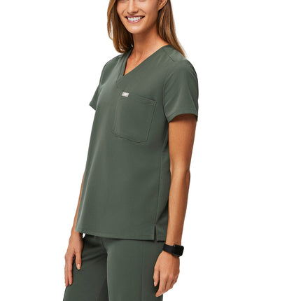 FIGS Women's Catarina One Pocket Scrub Top Moss