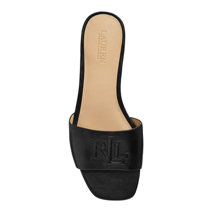 Polo Ralph Lauren Women's Everley Calfskin Slide Sandal Black