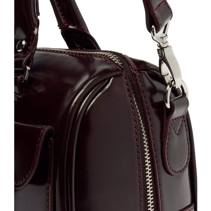 Dr. Martens Top Handle Rub Off Leather Bag Cherry Red