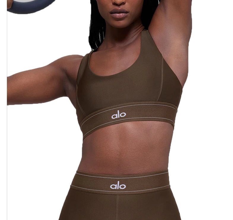 alo Women's Airlift Suit Up Bra Espresso