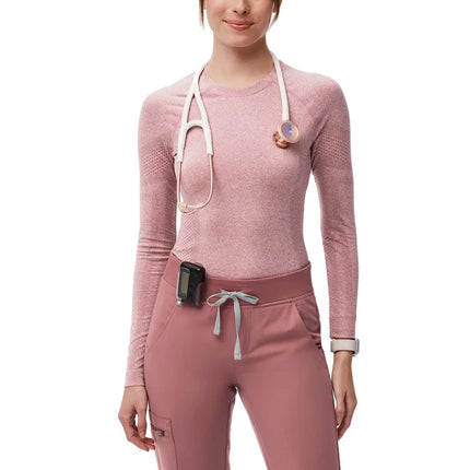 FIGS Women's Salta Seamless Longsleeve Underscrub Mauve