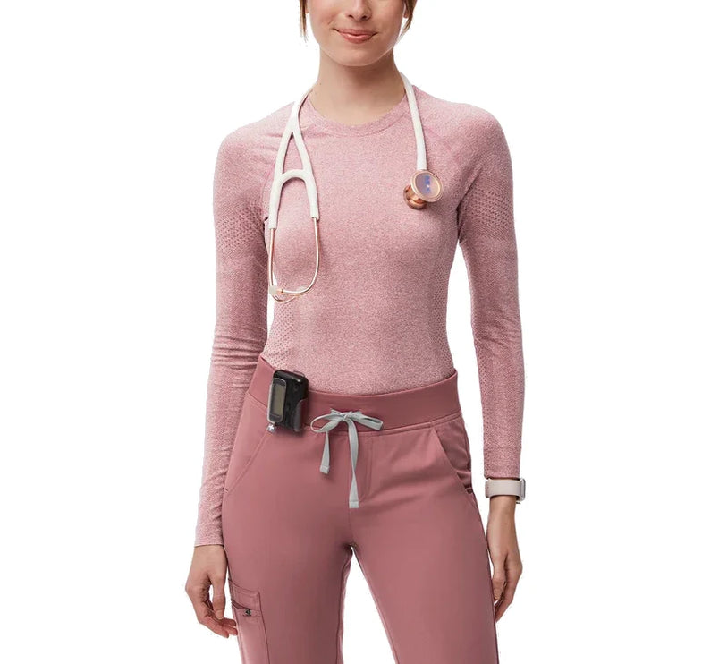 FIGS Women's Salta Seamless Longsleeve Underscrub Mauve