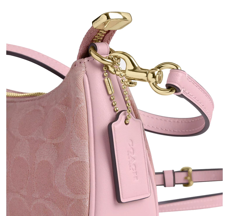 Coach Women's Teri Mini Crossbody Bag In Signature Denim Gold/Light Pink