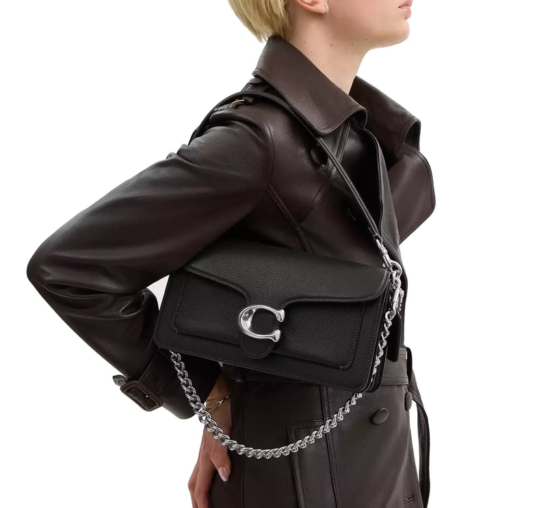 Coach Women's Short Chunky Curb Chain Strap Silver