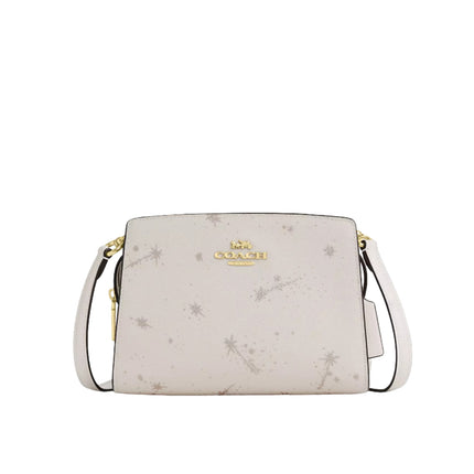 Coach Women's Gia Crossbody Bag With Star Print Gold/Chalk Multi