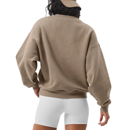 alo Women's Accolade Crew Neck Pullover Gravel