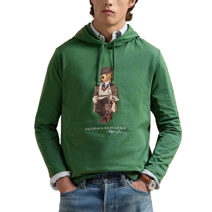 Polo Ralph Lauren Men's Polo Bear Jersey Hooded T-Shirt Washed Forest