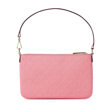 Michael Kors Women's Jet Set Small Signature Logo Convertible Wristlet Carnation