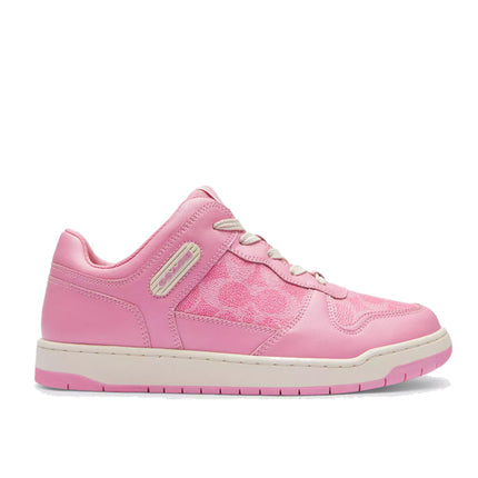 Coach Women's C201 Low Top Sneaker In Signature Canvas Vivid Pink