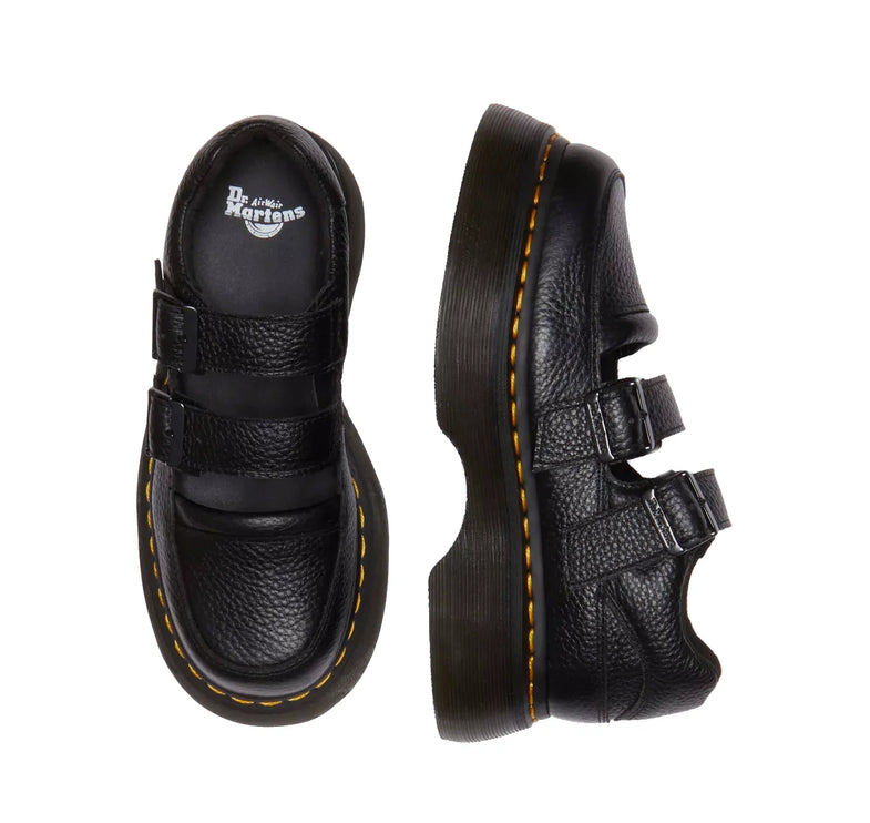 Dr. Martens Women's Buzz Milled Nappa Leather Mary Jane Shoes Black