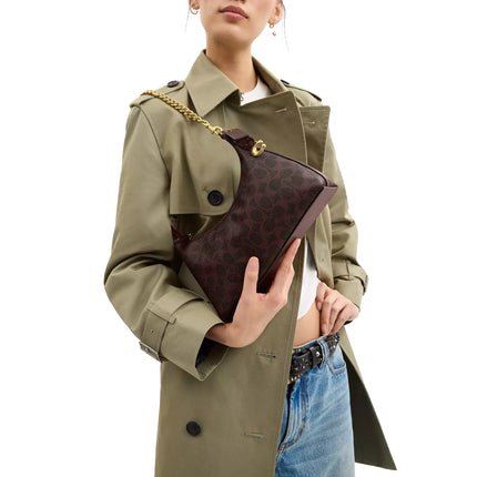 Coach Women's Juliet Shoulder Bag 25 In Signature Canvas Maple