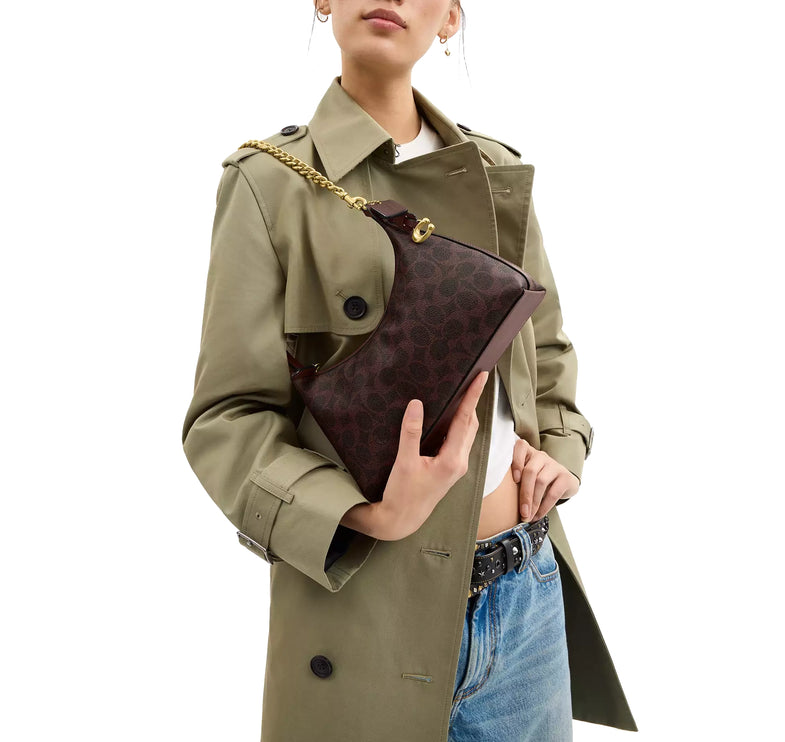 Coach Women's Juliet Shoulder Bag 25 In Signature Canvas Maple